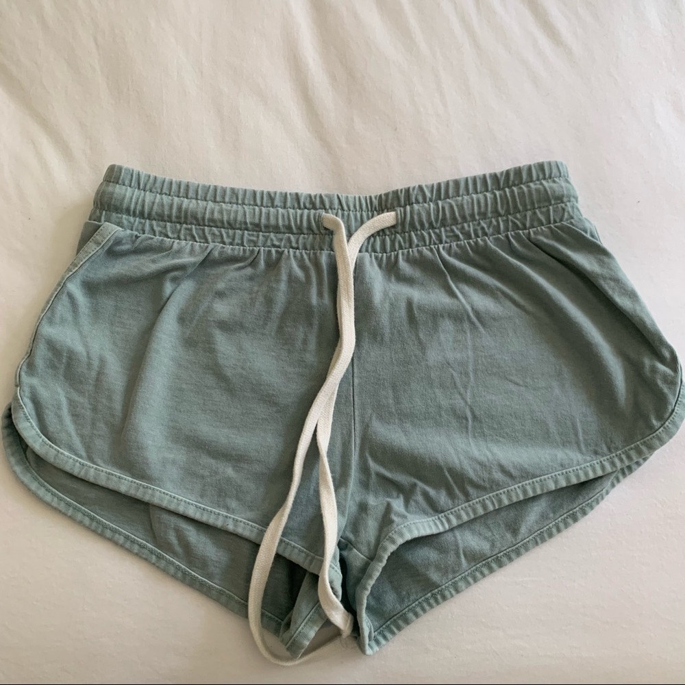 Blue / Green Drawstring Shorts - Size Small